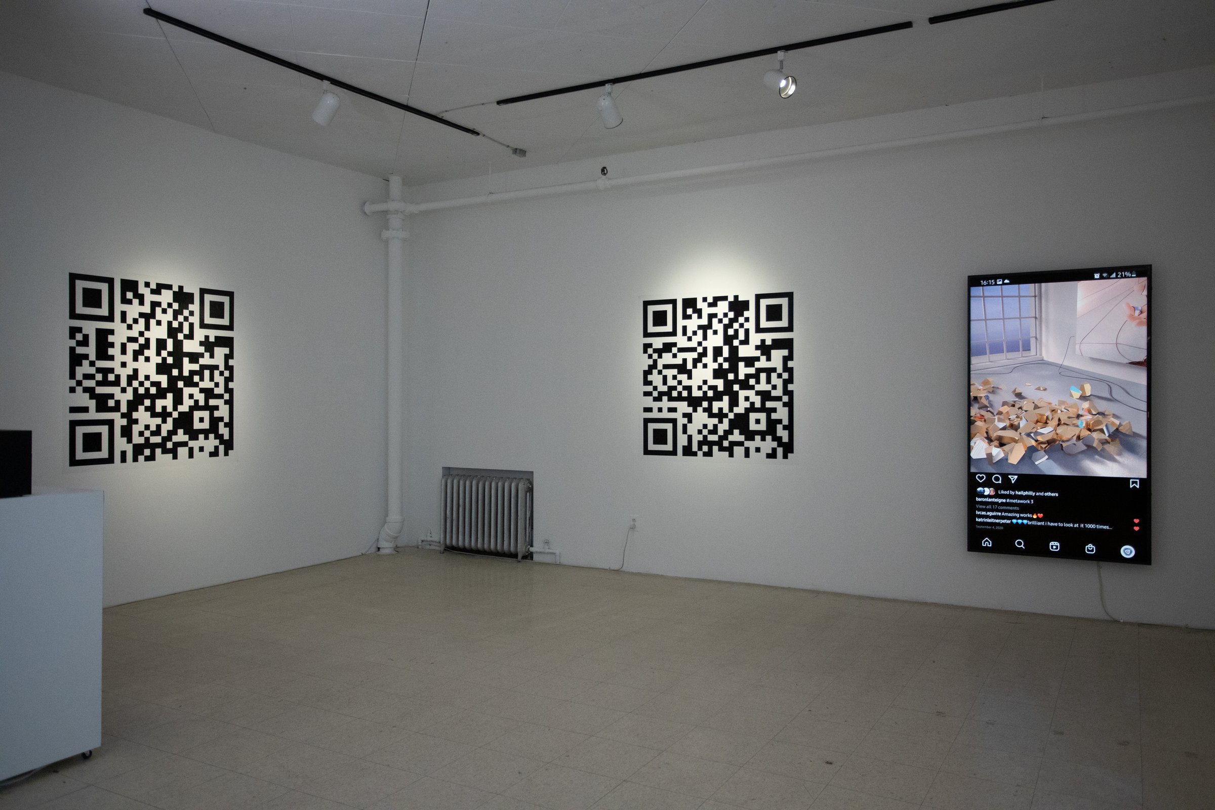 Tangible Data — gallery installation wide view