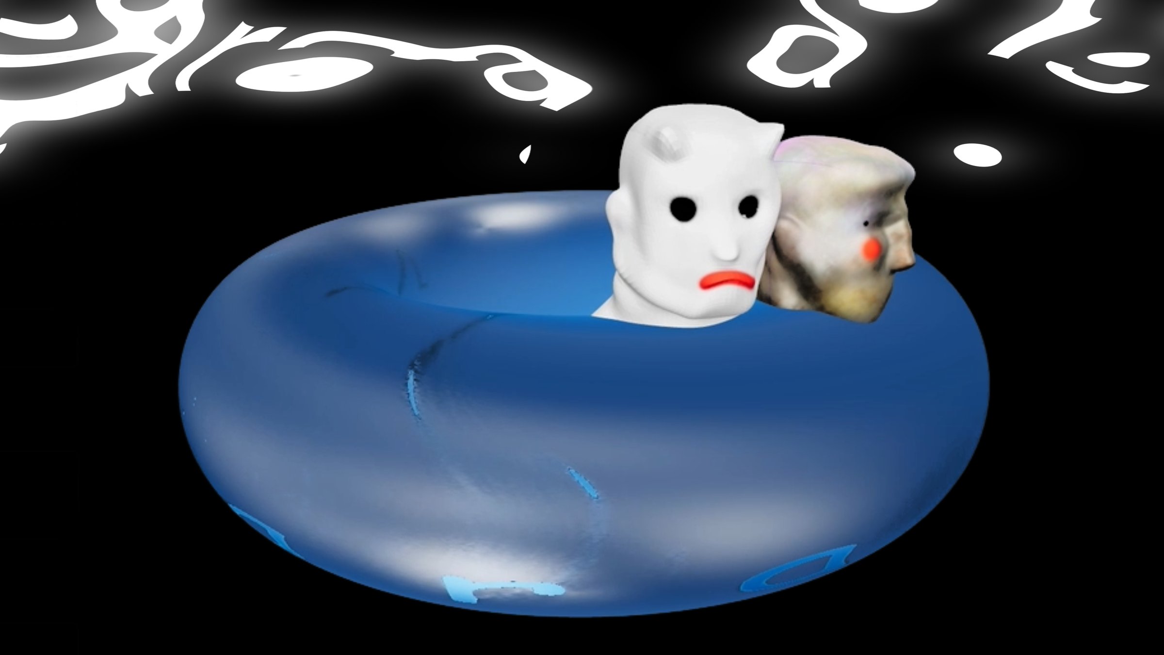 Swimmer's Canyon — Paradise Float, dreamlike water scene with surreal elements