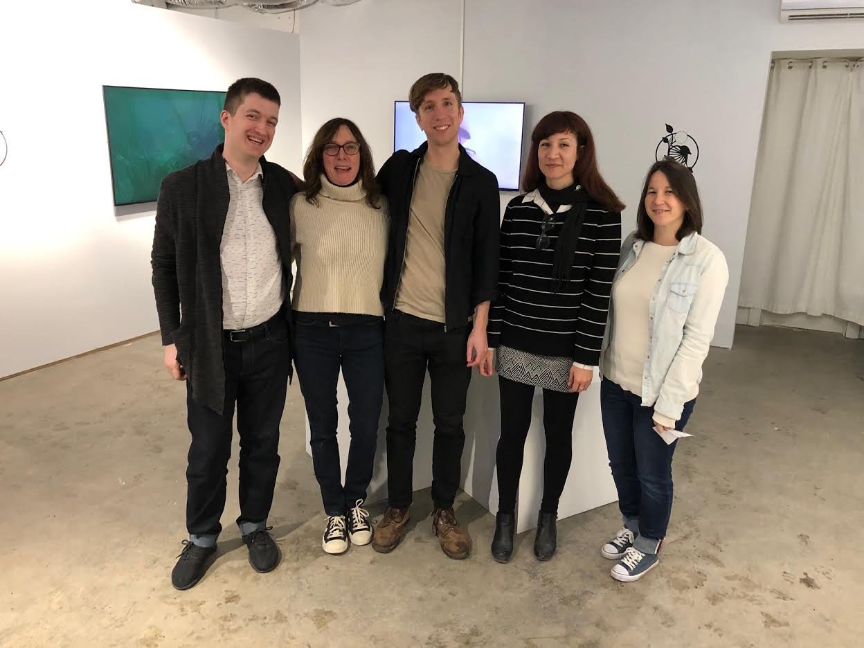 Angeline — opening night group photo at ELLEPHANT Gallery