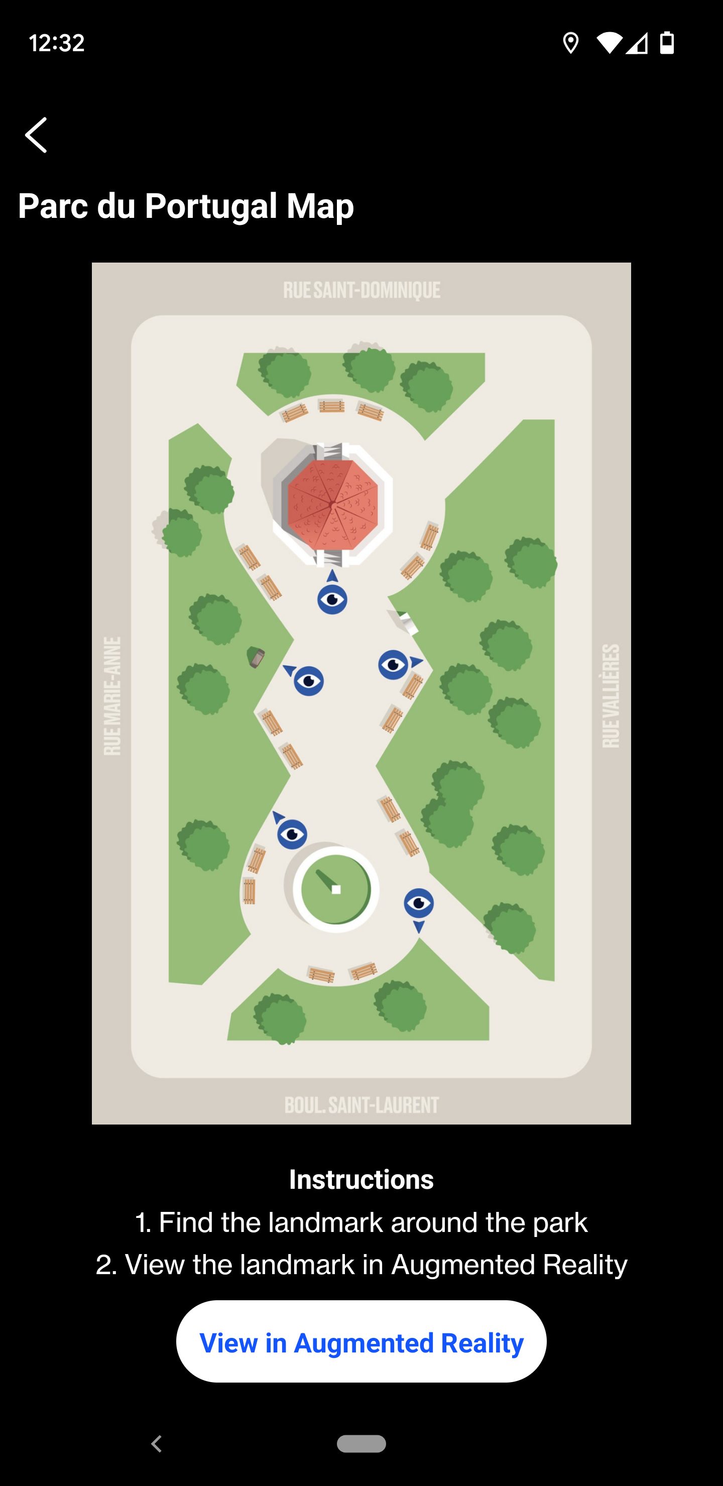 MURAL Festival app — Parc du Portugal map