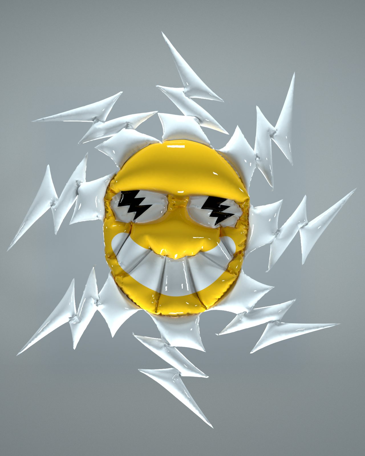AlienDope's Sun character — golden sun with spikes and cartoon face